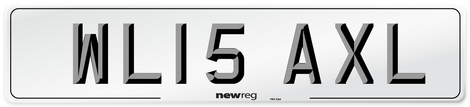 WL15 AXL Number Plate from New Reg
